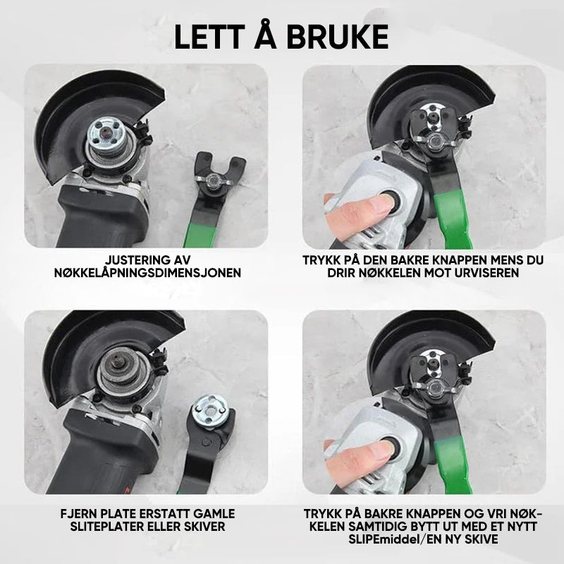 Vinkelslipernøkkel fortykket demonteringsverktøy Justerbar