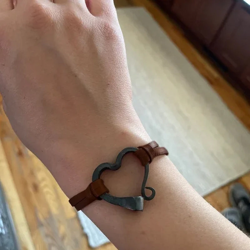 🔥Valentine's Day-håndlaget Love Horseshoe Nail Armbånd