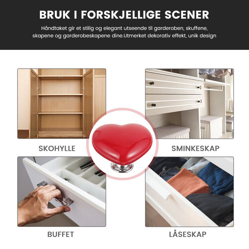 Hjerteformet toalettknapp