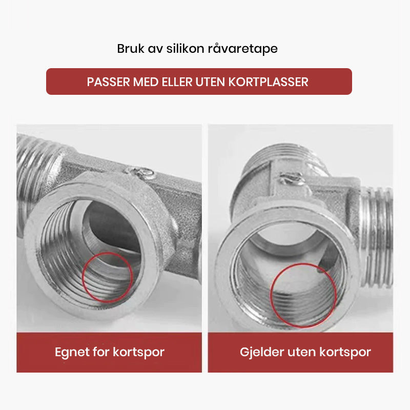 Trekantventiltetning for kran