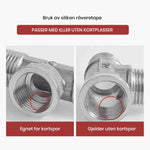 Trekantventiltetning for kran