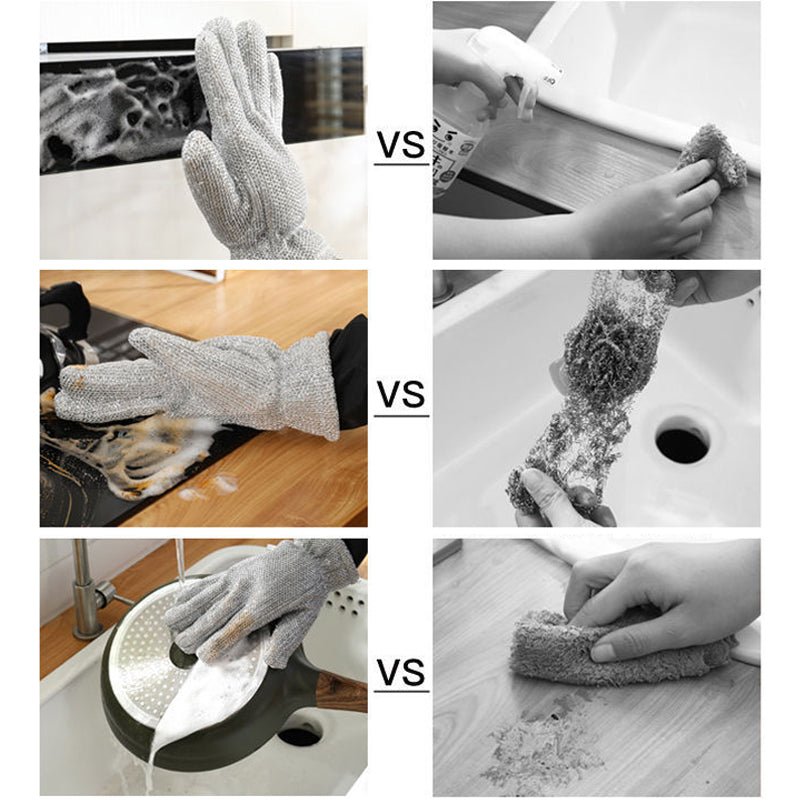 Oppvaskhansker av ståltråd