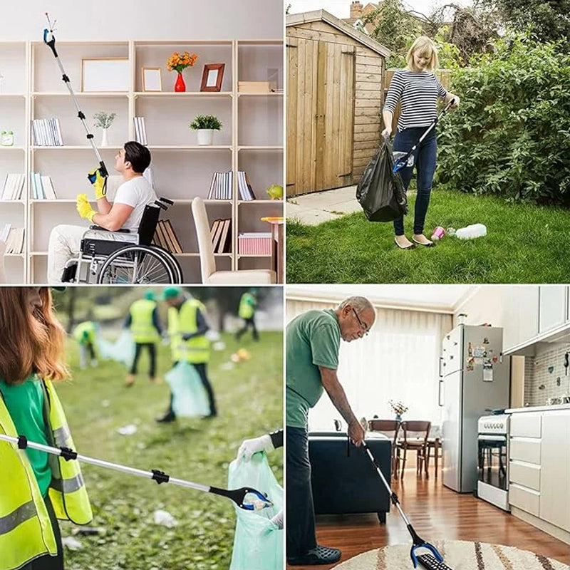 Sammenleggbar griper med 360° svingklype