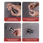 Trekantventiltetning for kran