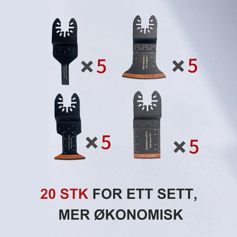 Oscillerende verktøyblader med buet kant (20 STK)