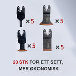 Oscillerende verktøyblader med buet kant (20 STK)