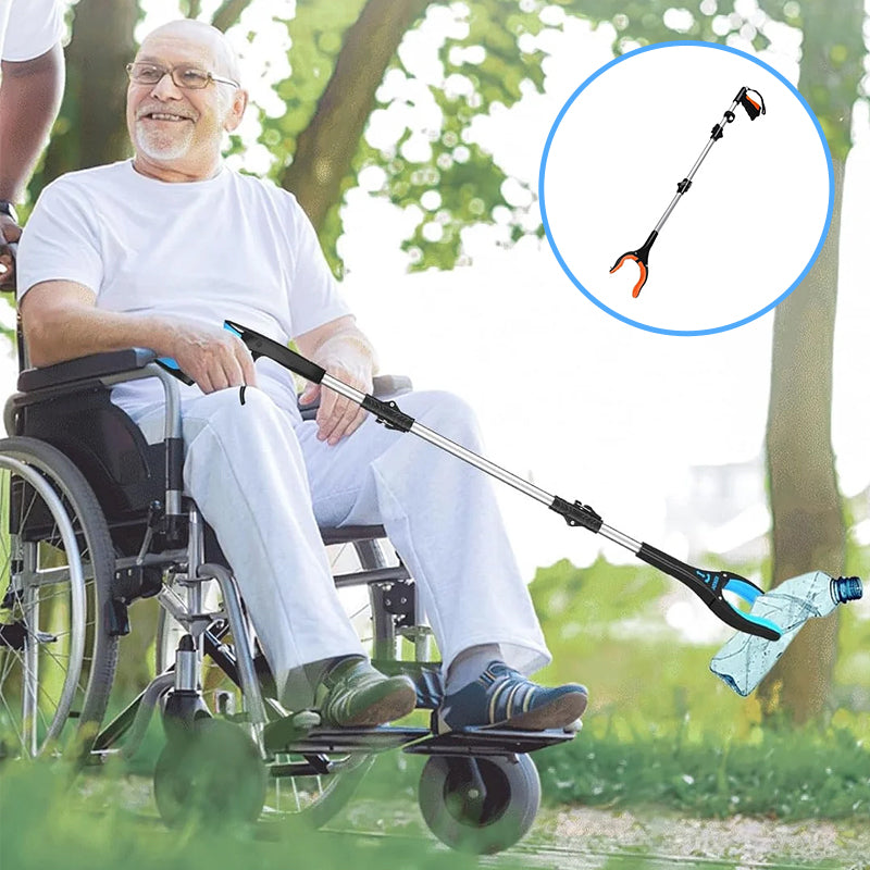 Sammenleggbar griper med 360° svingklype